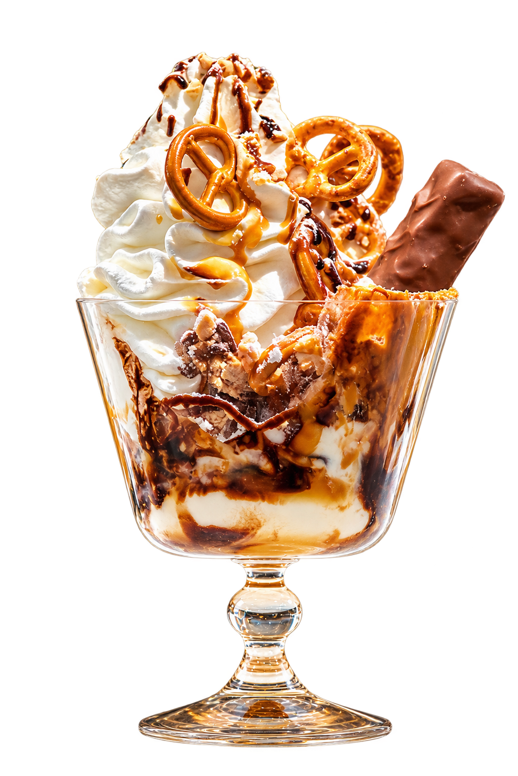 Coupe glacée artisanale généreuse avec garnitures